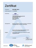 Thenhausen TÜV Zertifikat deutsch